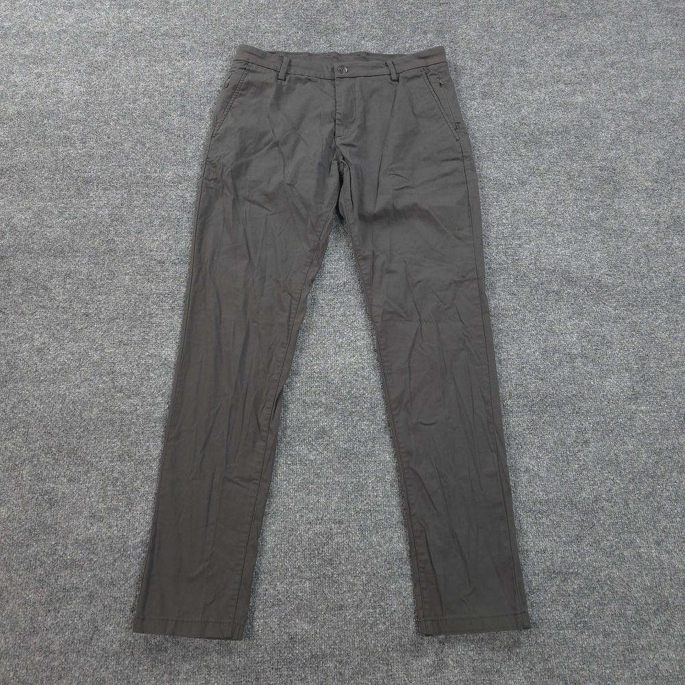 Birddogs Pants Mens 34x33‎ Gray Boomstick Lined Chino Stretch Golf Performance
